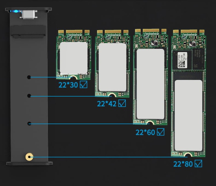 Adapter Kieszeń na dysk SSD m.2 USB-C obudowa m2 SATA Zenwire - zdjęcie 6