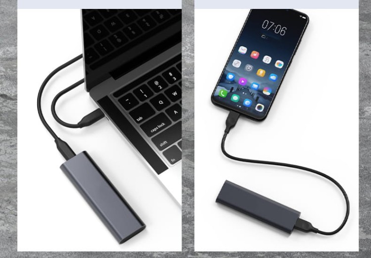 Adapter Kieszeń na dysk SSD m.2 USB-C obudowa m2 SATA Zenwire - zdjęcie 7