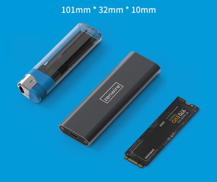 Adapter Kieszeń na dysk SSD m.2 USB-C obudowa m2 SATA Zenwire - zdjęcie 9