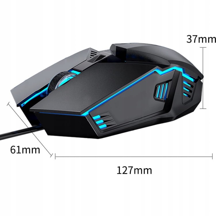 Myszka GAMINGOWA PRZEWODOWA Mysz dla GRACZY RGB LED Zenwire V7 - zdjęcie 3