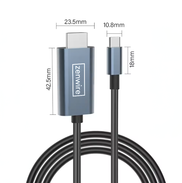 KABEL ADAPTER Przejściówka USB-C 3.1 typ C HDMI 2.0 4K 60Hz MHL 2m Zenwire ZC-3 - zdjęcie 13