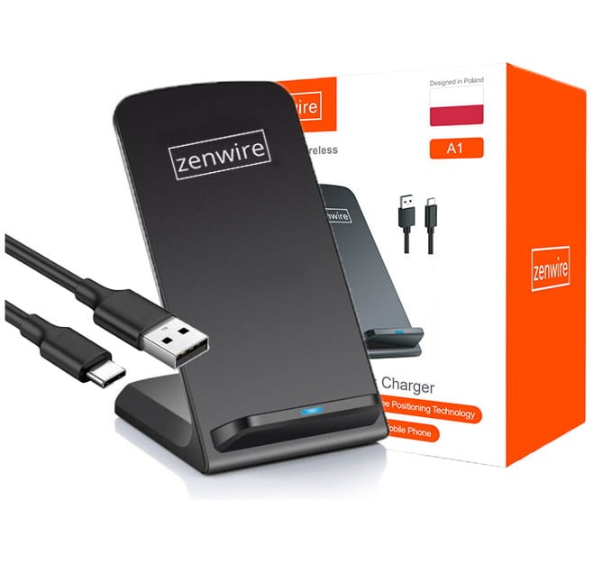 Ładowarka FAST CHARGE indukcyjna do Samsung Galaxy S6 S7 S8 S9 S10 S20 + Note Apple iPhone Xiaomi i inne Zenwire A1