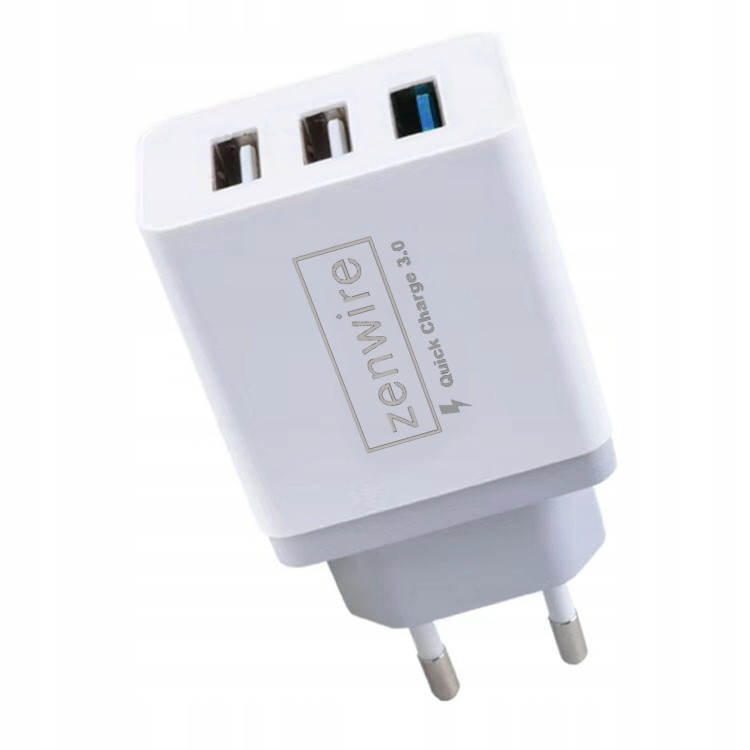 ŁADOWARKA QUICK CHARGE 3.0 SZYBKA 3x USB ZENWIRE - ZDJĘCIE 1