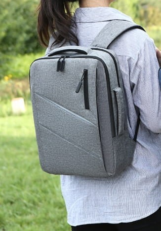 PLECAK NA LAPTOPA TORBA 2w1 SZARY USB 15 15,6 CALI - zdjęcie 2