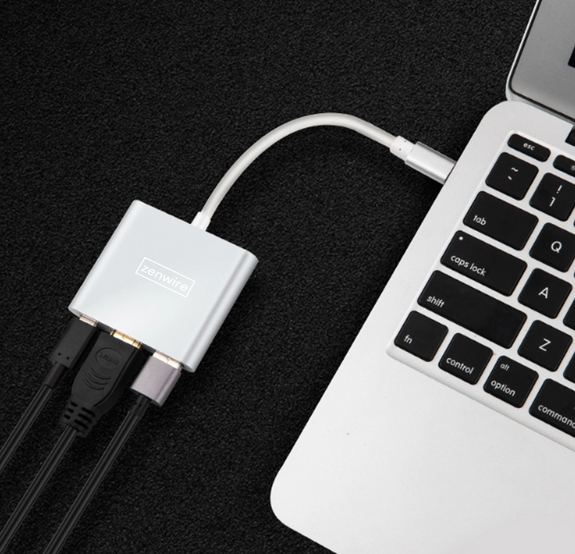 Przejściówka do Macbook Air/Pro USB-C 3w1 HDMI 4k/USB 3.0/PD ZENWIRE